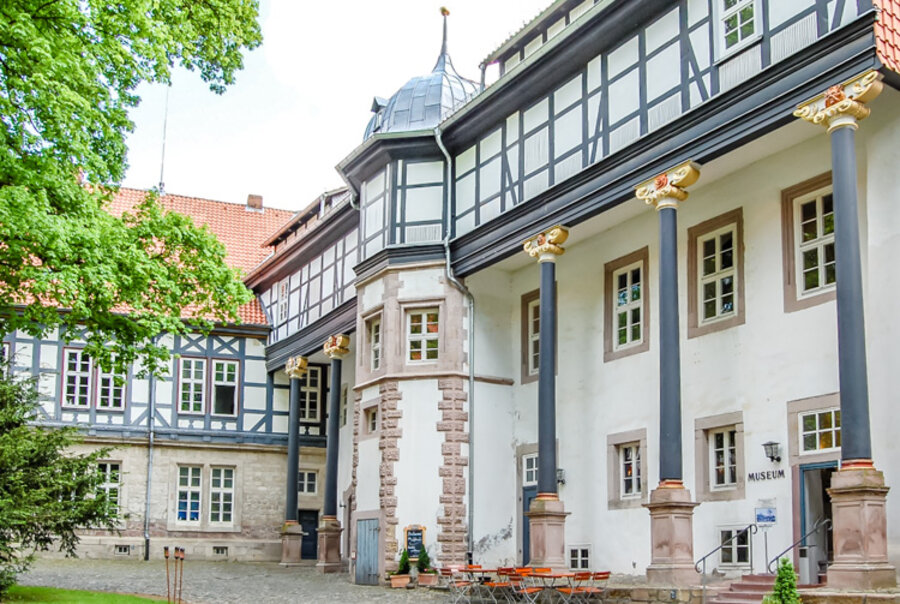 Ansicht Schloss Herzberg, Foto: Museum Schloss Herzberg am Harz Außenansicht Schloss Herzberg am Harz