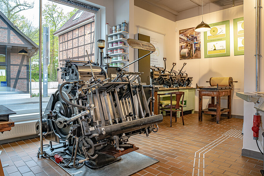 ... funktionsfähige Druckmaschinen..., Foto: Rüdiger Katterwe Foto einer Druckmaschine