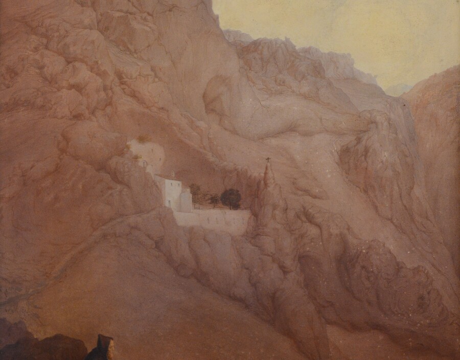 Franz von Rhoden "Moench im Gebirge um 1860" Landesmuseum Kunst Kultur Oldenburg, Foto Sven Adelaide