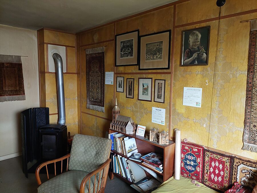 Blick in das Schlafzimmer der Museumswohnung