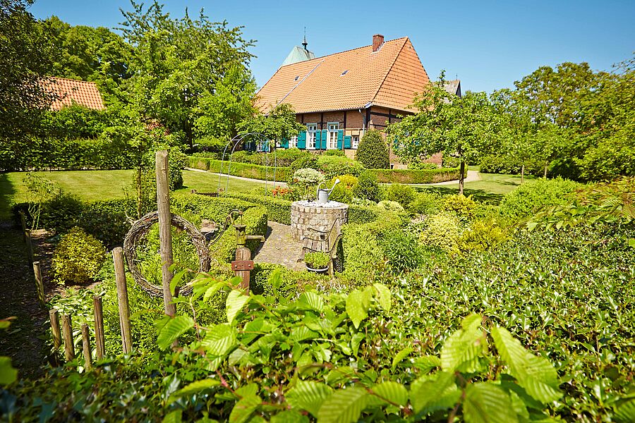 Blick in den Garten des Stiftmuseums